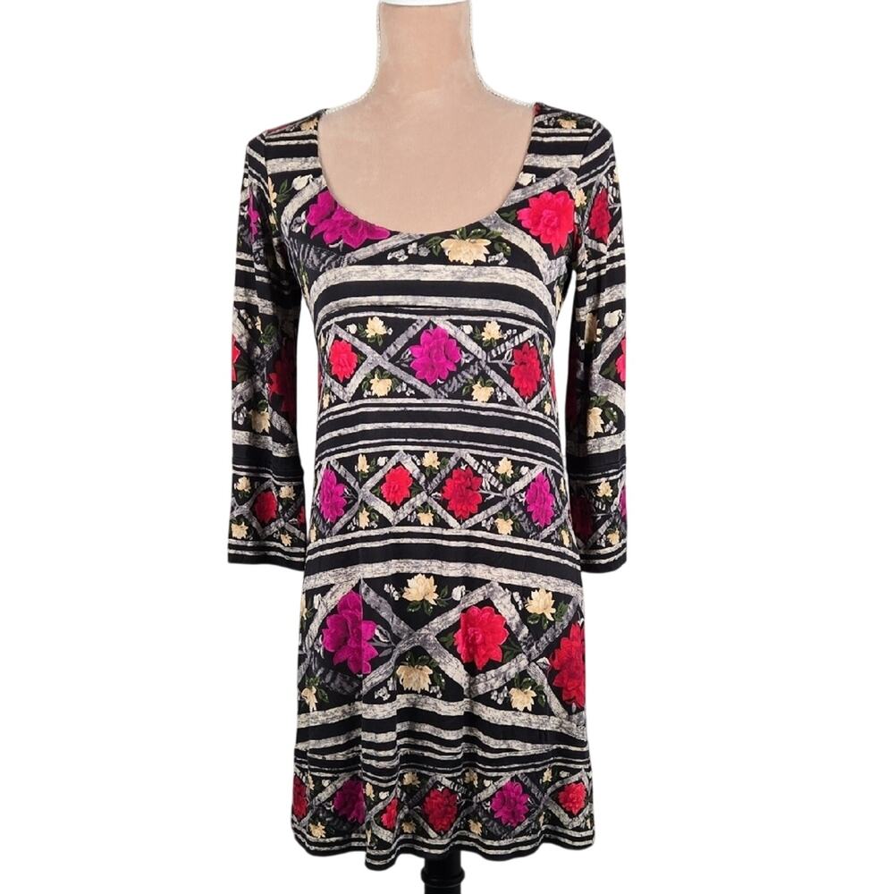 Diane Von Furstenberg Laetitia Silk Jersey Dress Rose Print Multicolor 4